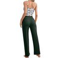 thumbnail image 4 of Puntoco Conjunto de pijama cómodo para mujer, con estampado de flores, moderno, informal, con tirantes ajustables, para el hogar, 4 of 4