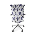 thumbnail image 5 of Ambesonne Purple Butterfly Office Chair Cover Stretchable High Back, Animal Flower Art, Blue White and Charcoal Grey, 5 of 6