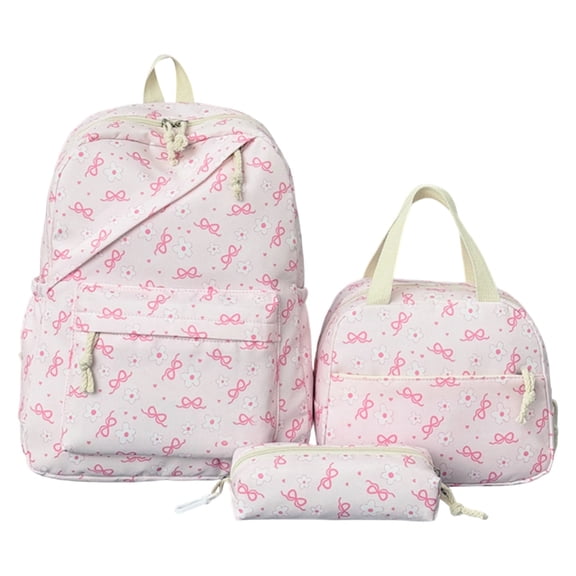 Lightweight Patterned Student Backpack With Large Capacity And Convenient Zipper for Everyday Use