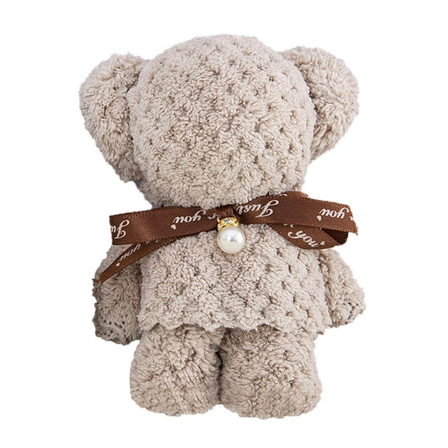 Toalla con forma de oso, toalla de baño, toalla de ducha suave, toalla absorbente para platos Café