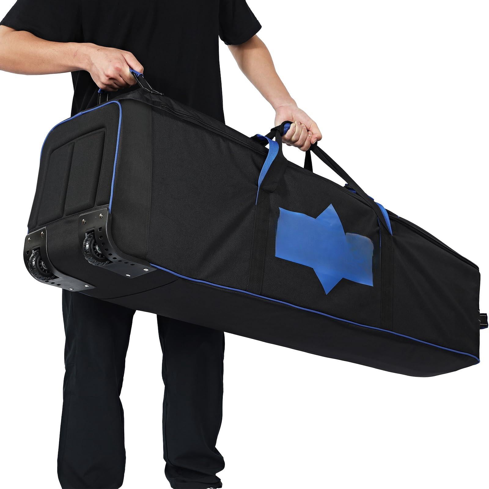 Golf Travel Bag  Full-open Protective & Wheeled Airline-approved Case For Clubs Cart&standbag Soft-sided Waterproof Cover Made Of Heavy Duty Oxford