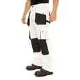 thumbnail image 7 of JuicyTrendz Men's Heavy Duty Painter Pants – Utility Painting Workwear Trousers for Construction with Multiple Pockets White W32 x 32L, 7 of 7