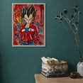 thumbnail image 3 of Anime Vegeta Canvas Wall Dragon Ball Z Character Portrait Print Wall for Bedroom Boys' Room Living Room Office Gaming Room Gifting 12x16 inch Unframed, 3 of 4