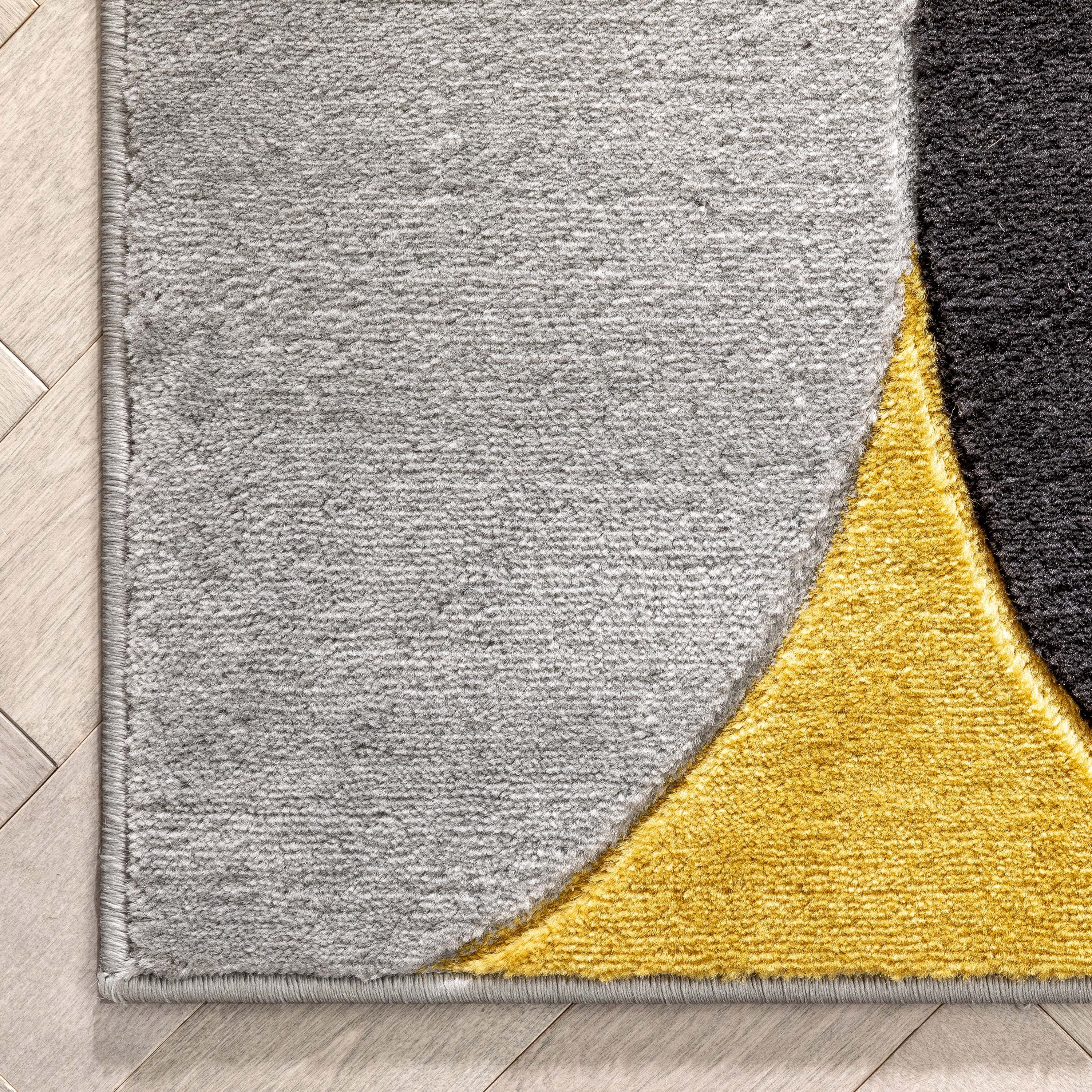 Well Woven Good Vibes Helena Modern Geometric Gold 3'11" x 5'3" Area Rug