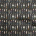 thumbnail image 1 of oneOone Polyester Spandex Black Fabric Human Craft Projects Decor Fabric Printed By The Yard 56 Inch Wide, 1 of 4