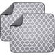 thumbnail image 1 of Paquete de 2 alfombrillas de secado de platos de microfibra, alfombrilla absorbente para secar vasos, platos y tazas, 40 cm x 46 cm, parte trasera gris, 1 of 5
