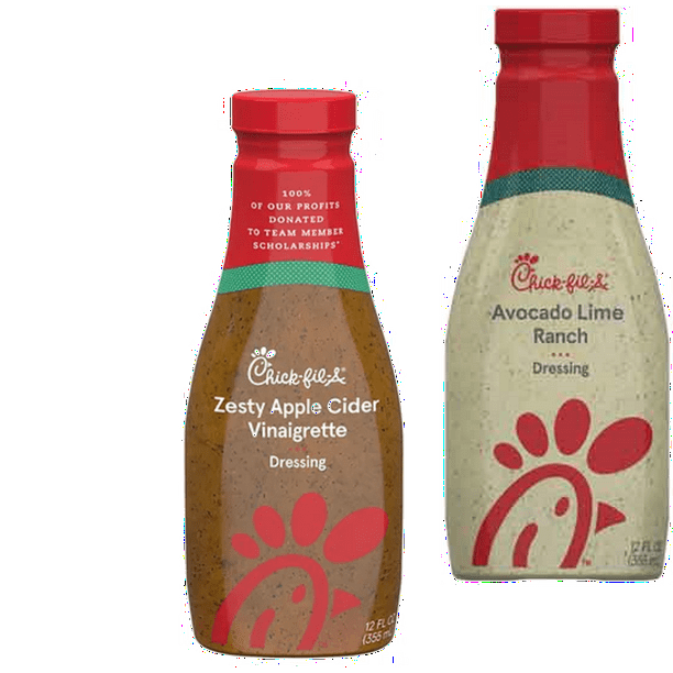 ChickFilA Zesty Apple Cider Vinaigrette & Avocado Lime Ranch Dressing
