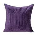 thumbnail image 1 of HomeRoots 402886 Matelassé Velours Violet Coussin Carré, 1 of 1