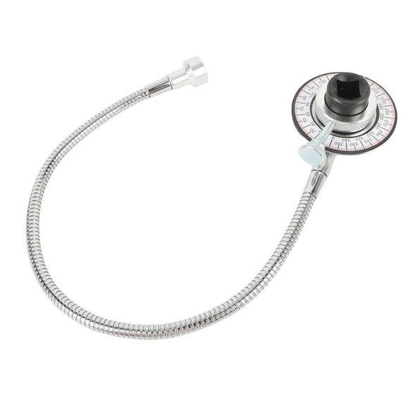 Torsion Torsion Angle Meter Alloy Steel 1/2in Drive Meter Clear Scale 360 Bending Wrench Angle Gauge with Spring Clip and Strong Magnet