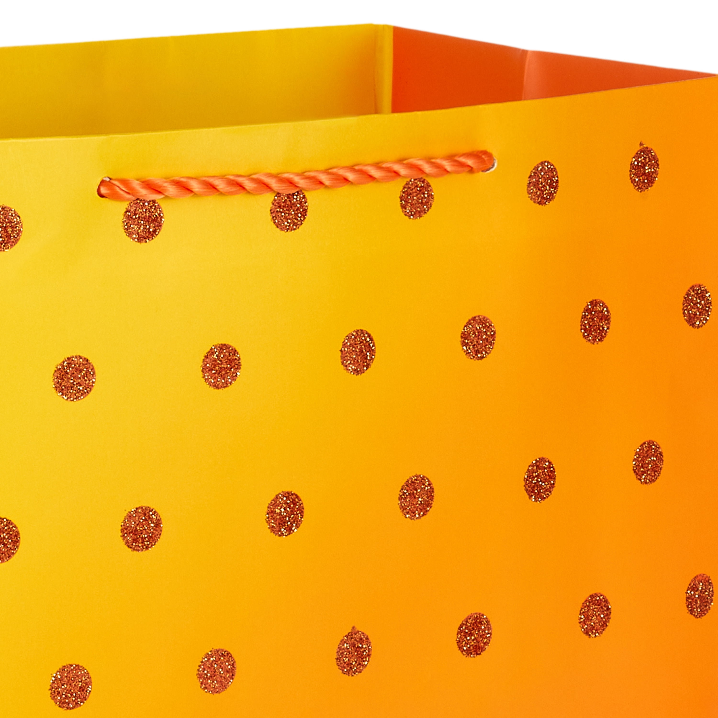 Hallmark Large Gift Bag (Yellow Ombré With Glitter Dots)