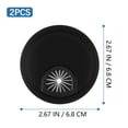 thumbnail image 2 of MasteelfCA 2 PCS 60mm Computer Desk Cable Coil Out Hole Covers Brushed Texture Desktop Threading Box Wiring Ducts Covers for Home Office (Black), 2 of 8
