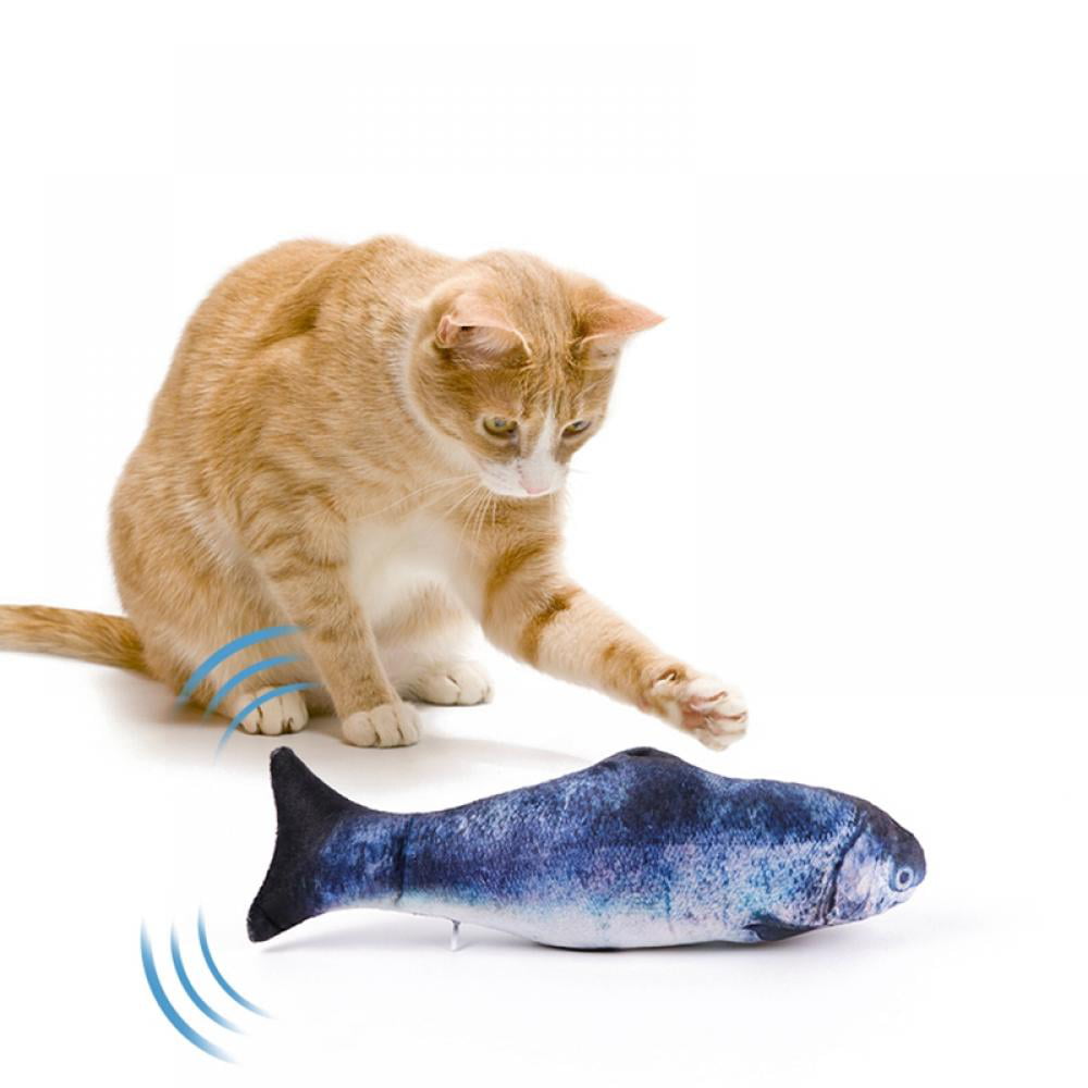 3 Layers Machine Wash -Blue Fishy Cat Refillable Catnip Blanket Cat Catnip Toy Furniture Pad 17 x 17 Catnip Mat