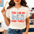 thumbnail image 4 of Godmerch You Can Do Hard Things Teacher Shirt for Women Back to School Motivational Graphic Tee Gift, 4 of 8
