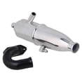 thumbnail image 1 of 1 paquete de tubo de 1:10 RC coche doble tubo de accesorio pieza de motor de camión con codo para HSP RC Hobby modelo coche, , Zulema Tubo de escape de coche RC, 1 of 8