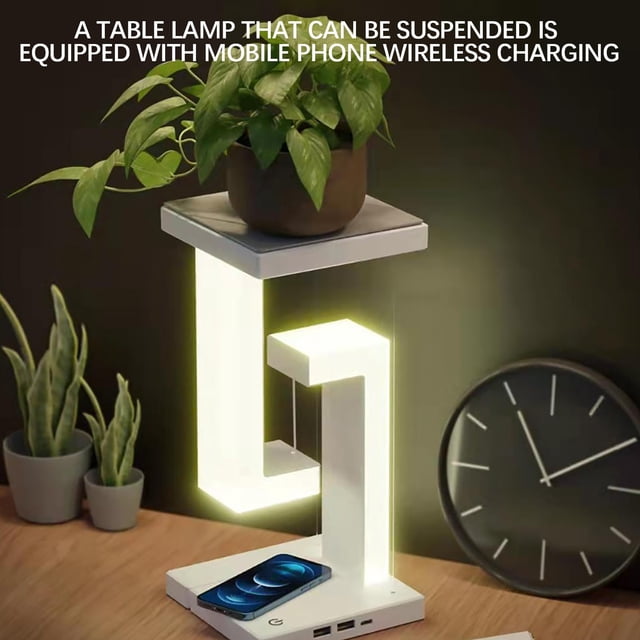 Chmadoxn Suspension Style Sensor Cabinet Lamp, Small Night Lamp, Wireless USB Charging Night Lamp, Table Lamp With Wireless Charging Of Mobile Phone Night light