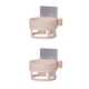thumbnail image 1 of Billuyoard Soporte para secador de pelo montado en la pared de alta calidad, estante de baño ABS, soporte para secador de pelo, organizador de beige 2Conjunto, 1 of 6