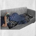 thumbnail image 6 of Victorian Soft Flannel Fleece Throw Blanket, Iron Ornament on Wooden Britain Gothic Revival Artwork Peace Print, Cozy Plush for Indoor and Outdoor Use, 50" x 70", Dark Blue Grey, by Ambesonne, 6 of 6