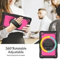 thumbnail image 3 of Samsung Galaxy Tab A7 Lite Case 8.7" with Screen Protector 360 Rotating Hand Strap Stand, Dteck Drop-Proof Rugged Case for Galaxy Tab A7 Lite 2021 SM-T220/T225/T227,Rose+Black, 3 of 7