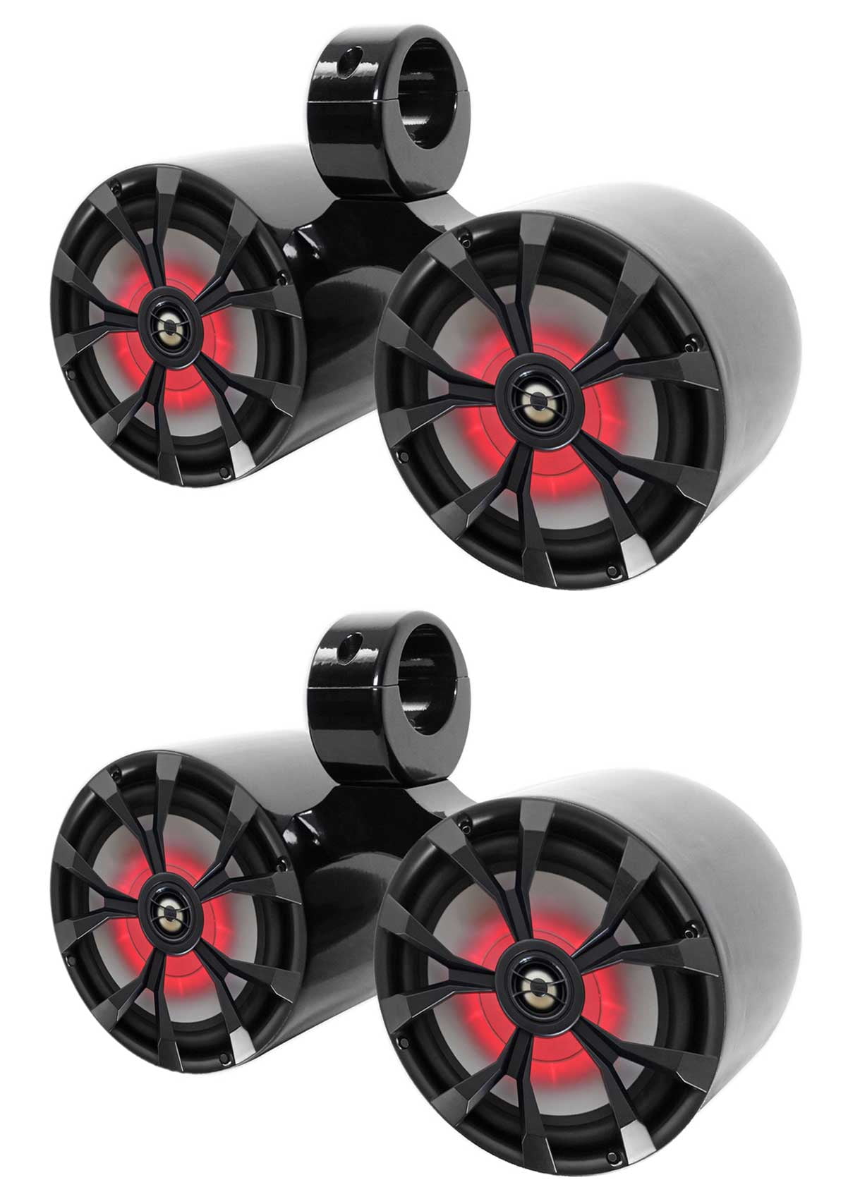 Black Wakeboard LED Tower Speakers 