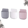 thumbnail image 3 of Soporte para teléfono KEWITY con caja de almacenamiento montado en la pared 3 uds blanco rosa gris, 3 of 5