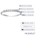 thumbnail image 3 of Vir Jewels 1/4 CTTW Diamond Wedding Band 14K White Gold 9 Stones Prong Set Round Size 10 Female Adult, 3 of 7