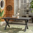 thumbnail image 3 of Safavieh Core Modern Aluminum Outdoor Dining Table, Gray, 3 of 10