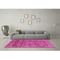 thumbnail image 3 of Ahgly Company Indoor Round Abstract Pink Modern Area Rugs, 4' Round, 3 of 4