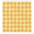thumbnail image 2 of Ambesonne Retro Shower Curtain, Moon-Like Circles Drawing, 69"Wx75"L, Pale Orange and Pale Yellow, 2 of 4