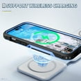 thumbnail image 6 of Compatible with iPhone 15 Pro Case, Shockproof Heavy Duty Dual Layer Outdoor Military Drop Protection Dustproof Armor Cover Hybrid Rugged Sports Matte Phone Case for iPhone 15 Pro, Blue, 6 of 6