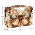 thumbnail image 5 of Butterfly Waterproof Cosmetic Storage Bag with Zipper, Lightweight, Large Capacity, Printed Design - Makeup Organizer, Washbag Toiletry Bag, Travel Organizer Zipper Pouch for Women and Girls, 5 of 6