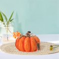 thumbnail image 2 of TheFound Halloween Pumpkin Figurine Classic Pumpkin Statue with Note/Leaf Home Decorations Fall Party Favors, 2 of 6