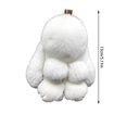 thumbnail image 1 of Llavero de Coche Nuevo Hecho a Mano Suave Conejo Pompom Encantos Conejo Llavero de Coche Colgante Eterna Flor Bola Linda Llavero, 1 of 5