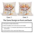 thumbnail image 2 of Autumn Fall Leaves Floral Pillow Covers 20X20 in Orange Maple Leaf Vase Couch Pillow Cases Pink Flower Thanksgiving Decorative Throw Pillows Set of 2 Rustic Home Decor for Room Couch Porch Patio, 2 of 6
