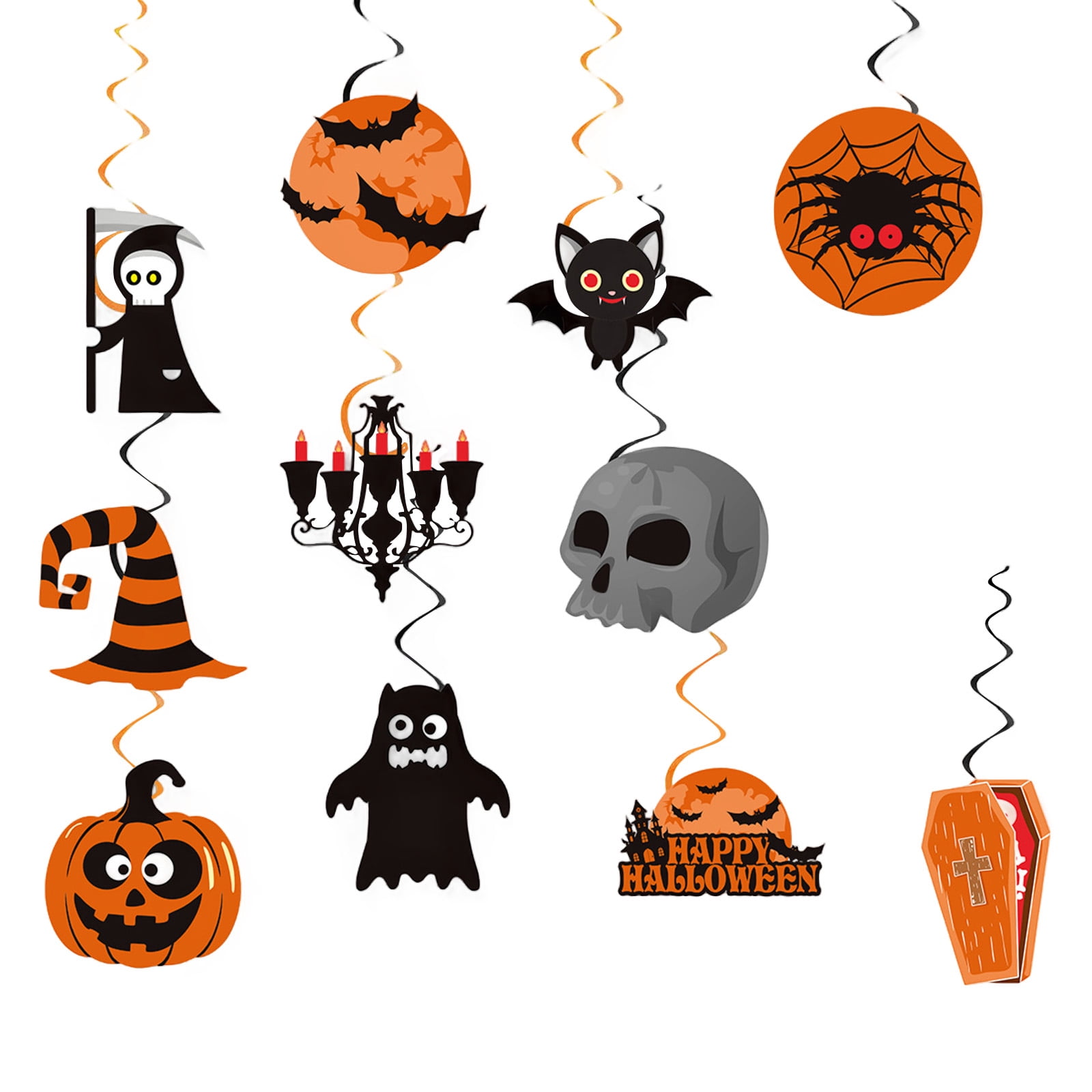 Halloween Party Hanging Decorations Cute Pumpkin Ceiling Streamers for Interior Decor Festive Ribbon Ornaments for Halloween Theme Party Supplies 1Pack B