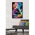 thumbnail image 2 of Wumples - Cosmic Neon Panda Wall Poster, 22.375" x 34" Framed, 2 of 5