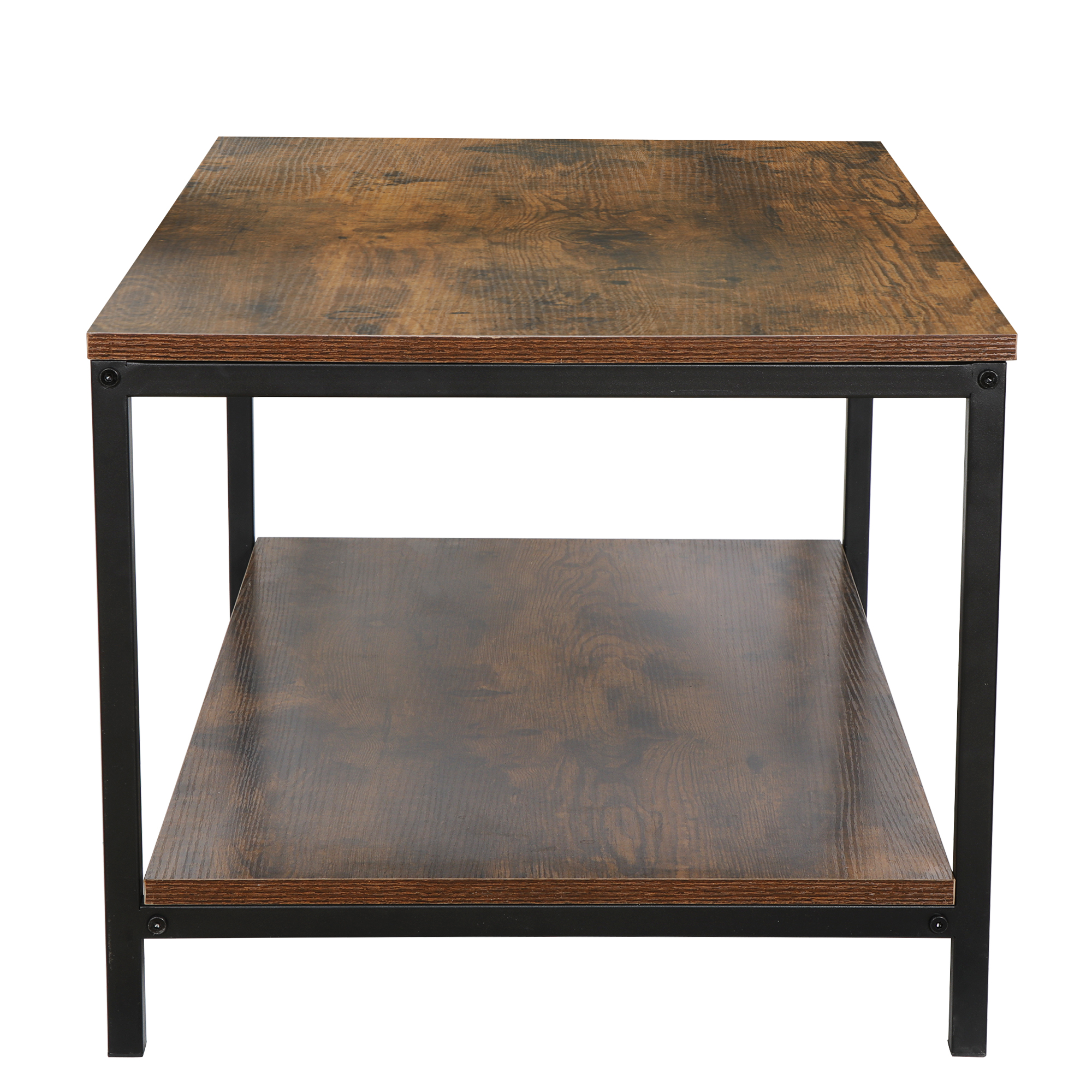 HomGarden Industrial Rectangle Wood Coffee Table, Rustic Brown photo 8