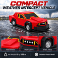 thumbnail image 2 of Red Weather Interceptor Vehicle Model, Storm Chaser Research Car with Rolling Wheels and Detachable Parts, Plastic Display Car for Desk, Shelf, Cabinet and Collection, 2 of 7