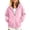 Pink, variant on Fancifize Teens Solid Color Hooded Sweatshirts, Zip Up Fleece Hoodie Jacket with Pockets for Boys Girls 5-16 Years