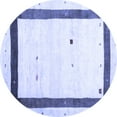 thumbnail image 1 of Ahgly Company Indoor Round Solid Blue Modern Area Rugs, 5' Round, 1 of 4