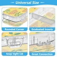 thumbnail image 4 of Plastic Pencil Box Large Capacity Pencil Boxes Clear Boxes with Snap-Tight Lid Stylish Office Supplies Storage Organizer Box Capybara and Green Leaves, 4 of 7