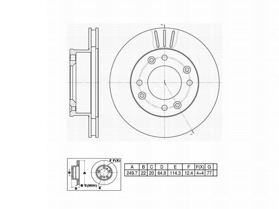 Winstop Brake Rotor, Front WS230380, Mazda RX-7 1988-1986