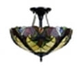 thumbnail image 2 of CHLOE Lighting ADIA Victorian Tiffany-Style Dark Bronze 2 Light Semi-Flush Fixture 16" Wide, 2 of 4