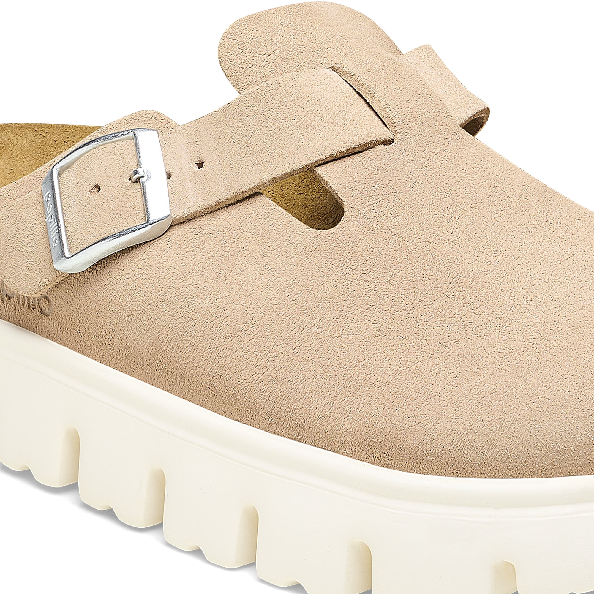 Birkenstock Unisex Boston Chunky Platform Sandals, Beige, 39 EU