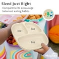 thumbnail image 2 of Re-Play Toddler Plates with Dividers - Deep-Walled 3 Compartments Divided Plates for Kids - Dishwasher & Microwave Safe - Made in USA - Set of 4 - Desert Sands, 2 of 9