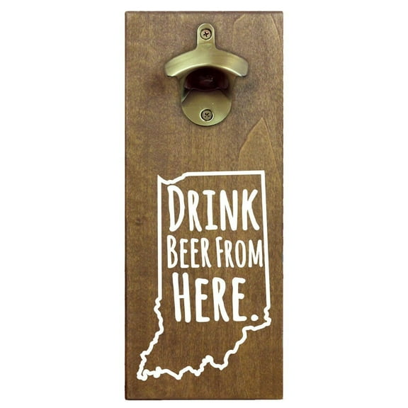 Torched Indiana Drink Beer Bottle Opener Magnetic Cap Catching 12"x5"x2.5"