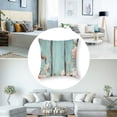 thumbnail image 5 of BANET White Rose Bouquets Throw Pillow Covers Floral Flowers Square Pillow Cases Set of 2 for Decorative Cushion Bed Couch Sofa Turquoise 12x12in, 5 of 7