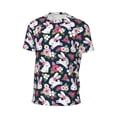 thumbnail image 6 of Wukai Rabbit And Rose Print Men's Short-Sleeved Mesh T-Shirt,Quick-Dry Short Sleeve Workout T-Shirt-6X-Large, 6 of 8