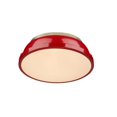 thumbnail image 3 of Golden Lighting 3602-14 AB-RD 14 Pouces Duncan Flush Mount en Laiton Vieilli&44; Rouge, 3 of 3