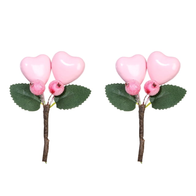 Specollect 3 Pcs Valentine's Day Heart Gift Box Decor, Artificial Floral Arrangement for Home Party Vase, Plastic Velvet Craft, Romantic Decoration