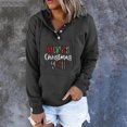 thumbnail image 1 of Pntutb Mujeres Mangas Largas Impresión Casual Cuello Redondo Sudadera Suelta Con Capucha Cordón Bolsillo tops Pntutb Pntutb-792, 1 of 5